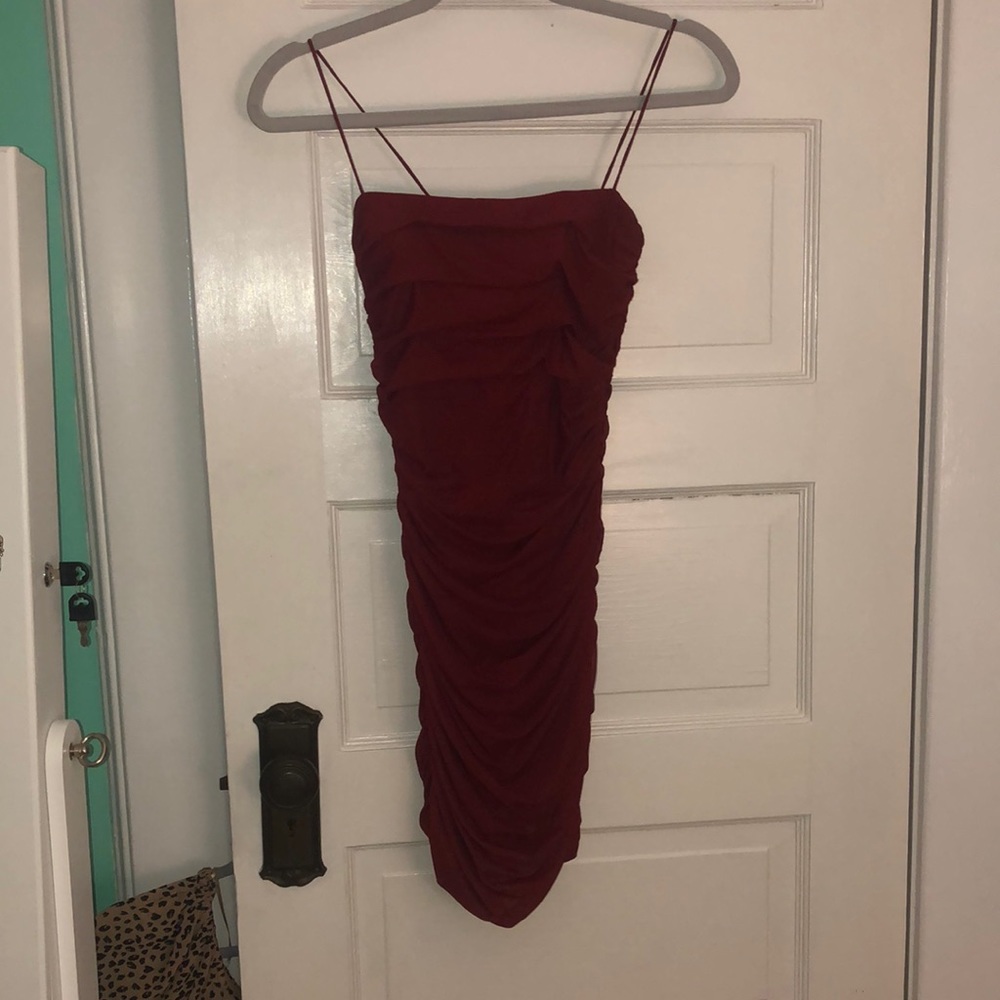 Spaghetti Strap Red Dress